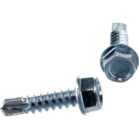 Саморез ZAMETAL 5,5х22 со сверлом и шестигранн. головкой DIN 7504K, оц., 500 шт ZA081559