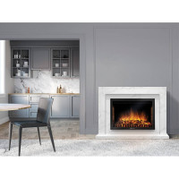 Портал Firelight Simple 25 белый мрамор НС-1283399