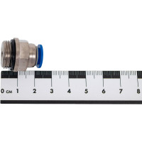 Фитинг 8 мм с наружной металлической резьбой G3/8" CDC Pneumatics PC 08G03