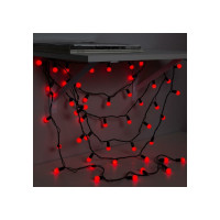 Гирлянда-нить Luazon DCR, IP44, шарики d 1.5 см, 20 м, Н.Т. LED-200, 8 режимов, красный 705954