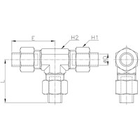 Соединитель T-обр. метал.8мм CUT 8x6 CUT 0806 CDC Pneumatics