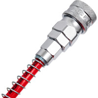 Шланг спиральный с БРС 0850 - 10 м. CDC Pneumatics UC 0850-10C RED