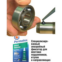 Компаунд для монтажа гильз и цилиндрических деталей PERMATEX термостойкий 6мл 64000