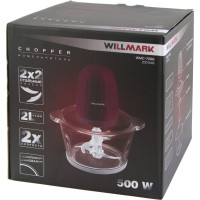Измельчитель Willmark WMC-7088 500 Вт стеклянная чаша, 2 л, двойные лезвия, резиновое основание 2001446