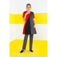 Комбинированный фартук-накидка СОЮЗСПЕЦОДЕЖДА Вита черный/графит/красный, р. 58-64 2000000177274