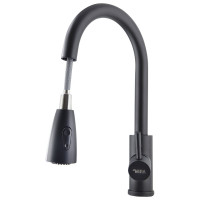 Cмеситель для кухни stMIRA высокий, нержавеющая сталь, черный, диаметр картриджа 35 6092