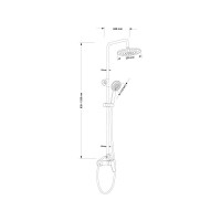 Душевая система со смесителем ESKO, хром, ST1200