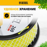 Леска FLEX CORD звезда 2.4 мм, 260 м, на DIN катушке для триммера Denzel 96286