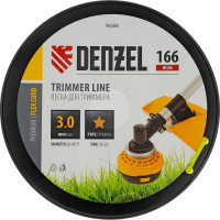 Леска FLEX CORD звезда 3 мм, 166 м, на DIN катушке для триммера Denzel 96288