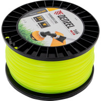 Леска FLEX CORD звезда 3 мм, 166 м, на DIN катушке для триммера Denzel 96288