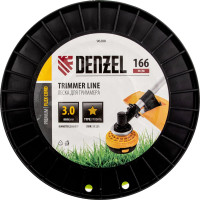 Леска FLEX CORD звезда 3 мм, 166 м, на DIN катушке для триммера Denzel 96288