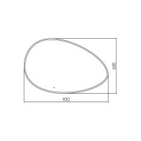 Зеркало Azario OMEGA 920x600 мм, бесконтактный сенсор LED-00002556 00077205