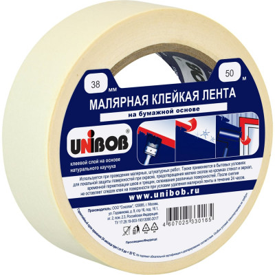 Малярная клейкая лента UNIBOB 38 мм х 50 м 134845 28138