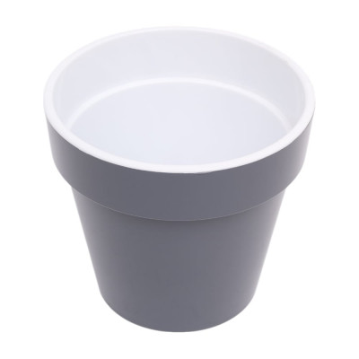 Кашпо ООО КЗНМ порто 2,4л со вставкой антрацит 527867