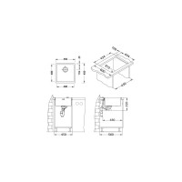 Мойка ALVEUS QUADRIX 30 BRS 450х450х200 мм, в комплекте с сифоном 1102384 1102604