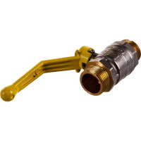 Шаровой кран LD латунь никель газ Pride Ду 20 Ру40 НР полнопроходной рычаг 007-8036