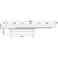 Скрытый доводчик Hafele DCL 34 EN3 со скользящей тягой, без фиксатора 931.84.049