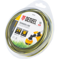 Леска двухкомпонентная для триммера SkyCutter 2.4 мм, 15 м, блистер, квадратная Denzel 96838