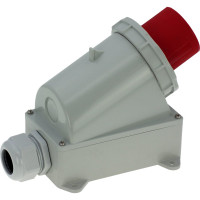 Настенная вилка INPIN 63A/400V/3P+E/IP67 CA357