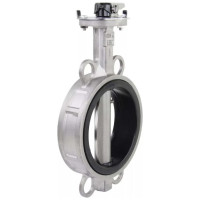 Затвор дисковый поворотный DN.ru 316L-316L-VITON Ду150 Ру16 с рукояткой D050-06562