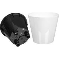 Горшок для цветов IDILAND Rosemary диаметр 230 мм, 5 л с дренажной вставкой белый 221605929/01