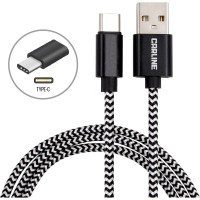 Кабель USB-Type C Carline тканевая оплетка,1 метр, 2.1 Ампера CAB01121