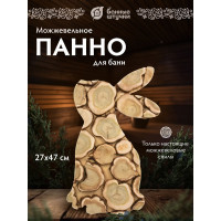 Панно можжевеловое, фигурное, Банные Штучки заяц (профиль) 27x47 см 33580