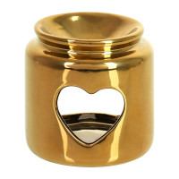 Аромалампа для бани и сауны Банные штучки "Сердце", свеча в комплекте, золотая, 7,5x7,5x7,5 см 40351