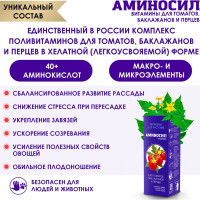 Витамины для томатов, баклажанов и перцев Аминосил концентрат 250 мл 4650243053095