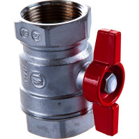 Шаровой кран Giacomini латунь хром R251D 32 Ру35 ВР бабочка R251X006 007-0890