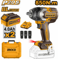 Аккумуляторный ударный гайковерт INGCO BL 20В 850Hm 1/2 SUPER INDUSTRIAL CIWLI2085