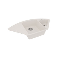 Мойка кухонная из кварцгранита Lemark IRKANA 980 жасмин, комплектация: крепеж, сливная арматура с переливом в комплекте 9910046