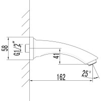 Наполнитель для ванны встраиваемый Lemark, 162 мм, для LM3722BL, LM3729BL, графит LM3781GM