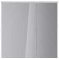Шкаф зеркальный Lemark ZENON белый глянец, 80x80 см, 2-х дверный, с козырьком-подсветкой, с розеткой, LM80ZS-Z