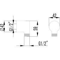 Подключение для душевого шланга Lemark для LM3219C, LM4119C, хром LM3283C