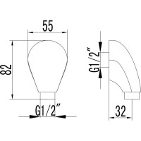 Подключение для душевого шланга Lemark для LM4822B, бронза LM4883B