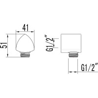 Подключение для душевого шланга Lemark для LM3522C, хром LM3583C