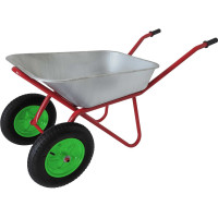 Строительная тачка с пневмоколесом БИЗОН двухколесная, 90 л, 200 кг 13813