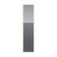 Пенал зеркальный Lemark ELEMENT 40x160 см, 1 дверный, правый, с подсветкой, белый LM40PZE