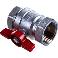 Шаровой кран Giacomini латунь хром R251D 32 Ру35 ВР бабочка R251X006 007-0890