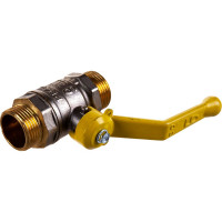 Шаровой кран LD латунь никель газ Pride Ду 20 Ру40 НР полнопроходной рычаг 007-8036