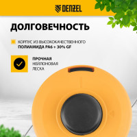 Катушка триммерная полуавтомат. гайка M10x1.25L, гайка M10x1L, гайка M8x1.25L Denzel 96391