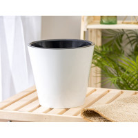 Горшок для цветов IDILAND Rosemary диаметр 230 мм, 5 л с дренажной вставкой белый 221605929/01