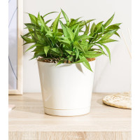 Горшок для цветов IDILAND Oregano диаметр 160 мм, 2 л с прикорневым поливом светло-бежевый 221602425/01