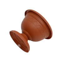 Низкий вазон Martika Колывань 0.6 л, диаметр 14 см, терракотовый С142Т