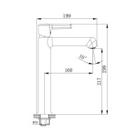 Смеситель для раковины Haiba высокий, черный HB11814-7
