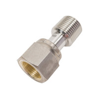 Резьбовой адаптер A-Flow SS316, 1/2" Male NPT, вращающаяся M20x1.5 FASH-MRF-8N-20M