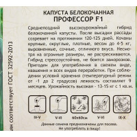 Семена Садовита Капуста белокочанная Профессор F1 10 шт. Syngenta 00216401