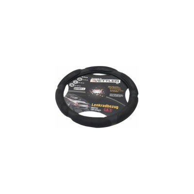VETTLER Оплетка на руль M 37-38 см, 2108-15, иномарки PVC 6 подушек Черный SPORT MLA1black