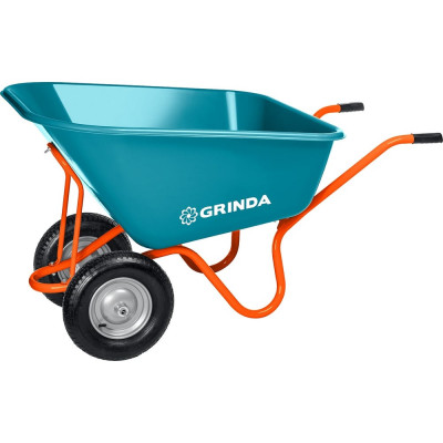 Grinda Gp-1 садовая тачка с кузовом увеличенного объема 260л, ударопрочный пластиковый кузов 422401